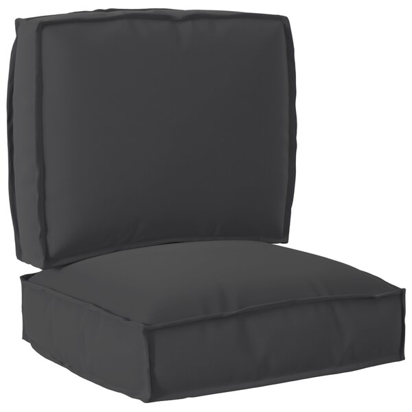 vidaXL Ensemble de coussins de palette 2 pièces en tissu Oxford noir