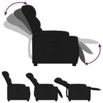 vidaXL Fauteuil inclinable Noir Tissu