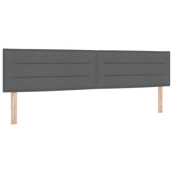 vidaXL Tête de Lit Design Lignes Gris Foncé 100 cm Tissu