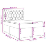 vidaXL Sommier à lattes de lit avec matelas Rose 140x200 cm Velours