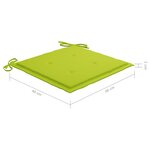 vidaXL Chaises pliables d'extérieur lot de 8 et coussins Bois d'acacia