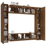 vidaXL Ensemble de meubles TV 8 Pièces Chêne marron Bois d'ingénierie