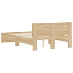 vidaXL Cadre de lit avec tête de lit chêne sonoma 120x190 cm