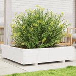 vidaXL Jardinière blanc 100x100x26 5 cm bois de pin massif