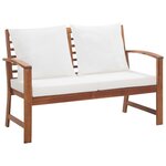 vidaXL Salon de jardin avec coussins 4 Pièces Bois d'acacia solide