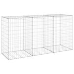 vidaXL Mur en gabion avec couvercles Acier galvanisé 200x60x100 cm