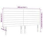vidaXL Tête de lit à LED Bleu foncé 200x5x118/128 cm Velours