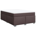 vidaXL Sommier à lattes de lit avec matelas Marron foncé 160x200 cm
