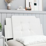 vidaXL Coussin de tête de lit blanc 90 cm similicuir