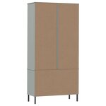 vidaXL Bibliothèque avec pieds en métal Gris 85x35x172 5 cm Bois OSLO