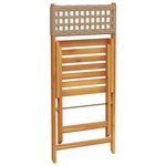vidaXL Ensemble de bistro 3 Pièces beige résine tressée et bois massif