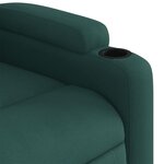 vidaXL Fauteuil inclinable électrique Vert foncé Tissu