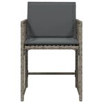vidaXL Chaises de jardin avec coussins lot de 4 gris résine tressée