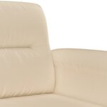 vidaXL Ensemble de canapés 3 Pièces avec coussins Crème Tissu microfibre