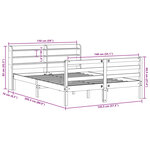 vidaXL Cadre de lit avec tête de lit sans matelas 140x200 cm