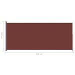 Vidaxl auvent latéral rétractable de patio 200x500 cm marron