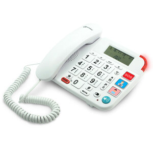 Geemarc dallas 20 - téléphone fixe filaire à grosses touches pour seniors