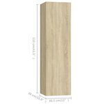 vidaXL Ensemble de meubles TV 4 Pièces Chêne sonoma Bois d'ingénierie