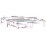 vidaXL Cadre de lit sans matelas noir 120x200 cm bois massif