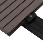 vidaXL Panneaux de terrasse solides WPC 10 m² 4 m Marron foncé