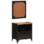 vidaXL Ensemble de meubles salle de bain 2 Pièces fer et bois de manguier