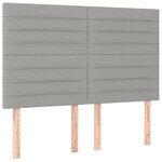 vidaXL Sommier à lattes de lit et matelas et LED Gris clair 140x190 cm