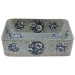vidaXL Vasque à poser multicolore rectangulaire 46x35 5x13cm céramique