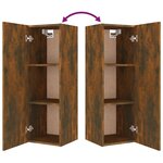 vidaXL Ensemble de meubles TV 4 Pièces Chêne fumé Bois d'ingénierie
