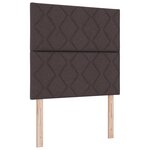 Lit à ressorts vidaXL avec matelas - Marron foncé  90x200 cm  Tissu