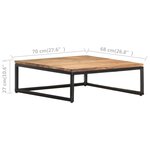 vidaXL Tables basses gigognes 2 Pièces Bois d'acacia massif