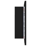 vidaXL Armoire à miroir de salle de bain LED Noir 60x12x45 Acrylique