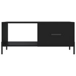 vidaXL Table basse noir 90x50x40 cm bois d'ingénierie