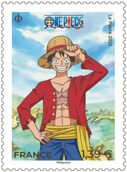 Timbre - One Piece - Lettre verte