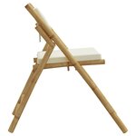 vidaXL Chaises de bistro pliantes lot de 6 et coussins blanc crème