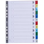 Intercalaires Imprimés Numériques Polypropylène 12/100e - 12 Positions - A4 - Assorties Vives - X 20 - Exacompta