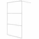 vidaXL Paroi de douche Blanc 115x195 cm Verre ESG transparent
