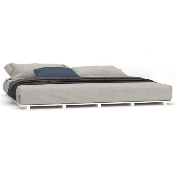 vidaXL Cadre de lit sans matelas blanc 180x200 cm bois massif de pin