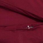 vidaXL Ensemble de housse de couette Bordeaux 200x200 cm Microfibre