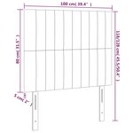 vidaXL Tête de lit à LED Marron foncé 100x5x118/128 cm Tissu