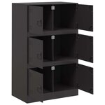 vidaXL Buffet noir 67x39x107 cm acier