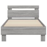 vidaXL Cadre de lit sans matelas avec tête de lit 90x200 cm