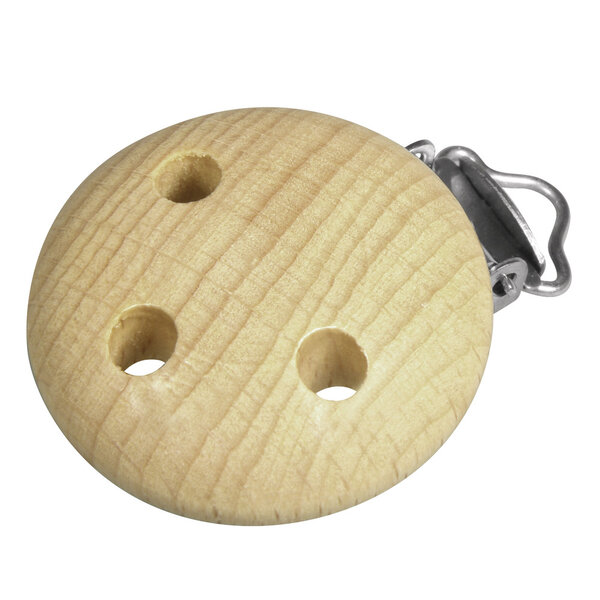 Clip en bois FSC 100  37mm ø  nature  1 pce.