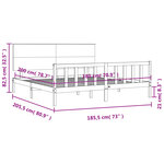 vidaXL Cadre de lit sans matelas bois massif de pin