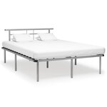 vidaXL Cadre de lit sans matelas gris métal 160x200 cm