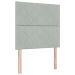 vidaXL Tête de Lit Motif Blocs de Diamant Gris Clair 100 cm Velours