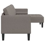 Canapé d'angle 3 places vidaXL taupe 160 cm en tissu