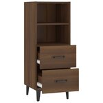 vidaXL Buffet Chêne marron 34 5x34x90 cm Bois d'ingénierie