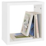 vidaXL Étagères cube murales 6 Pièces Blanc 30x15x30 cm