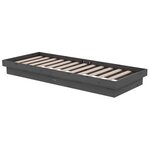 vidaXL Cadre de lit sans matelas gris bois massif