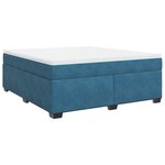 vidaXL Sommier à lattes de lit et matelas Bleu foncé 180x200cm Velours